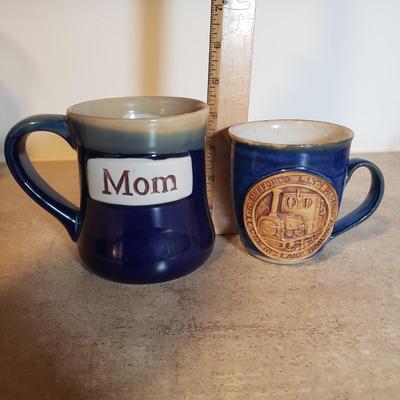 LOT 191K: Art Pottery Pitcher with Collection of Mugs-Some Signed