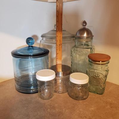 LOT 195K: Assorted Glass Canisters & Jars