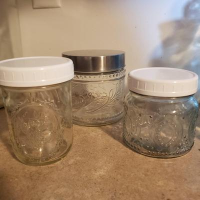 LOT 195K: Assorted Glass Canisters & Jars