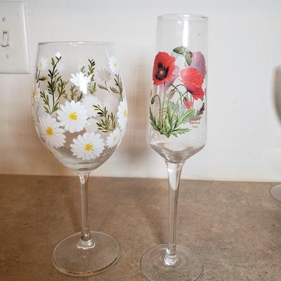 LOT 199K: Wine Glasses with Large Assortment of Wine & Barware Accessories