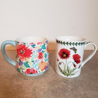 LOT 200K: Walter Baker & Co Hot Cocoa Spoon, Disney Spoons, Donald Duck Pin with Collection of Vibrant Mugs