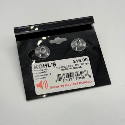 LOT 202J: Swarovski Crystal Earrings, Avon CZ Solitaires & Franco Gia NWT