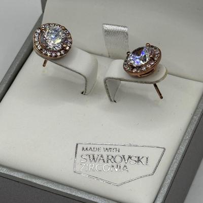LOT 202J: Swarovski Crystal Earrings, Avon CZ Solitaires & Franco Gia NWT