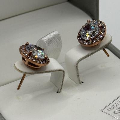 LOT 202J: Swarovski Crystal Earrings, Avon CZ Solitaires & Franco Gia NWT