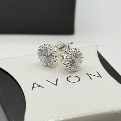 LOT 202J: Swarovski Crystal Earrings, Avon CZ Solitaires & Franco Gia NWT
