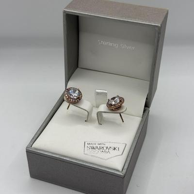 LOT 202J: Swarovski Crystal Earrings, Avon CZ Solitaires & Franco Gia NWT