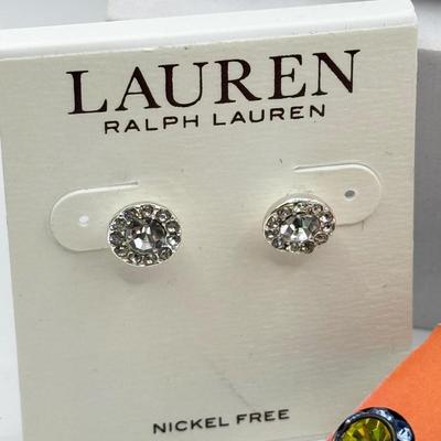 LOT 204J: Stud Earrings: Ralph Lauren, Cubic Zirconia & More