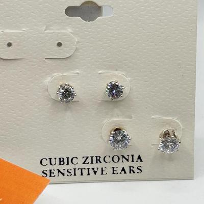 LOT 204J: Stud Earrings: Ralph Lauren, Cubic Zirconia & More