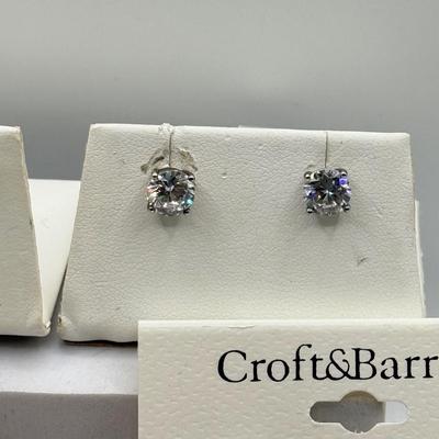 LOT 204J: Stud Earrings: Ralph Lauren, Cubic Zirconia & More