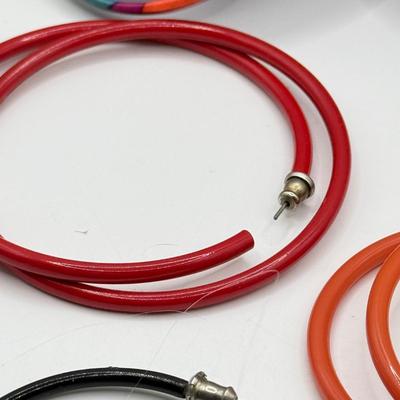 LOT 207J: Colorful Pierced Hoop Earrings w/ Sunglasses