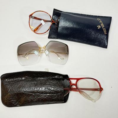 LOT 215L: Three Pairs of Large Fashion Glasses