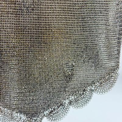 LOT 217J: Antique Mesh Link Chain Mail Handbag w/ Silver Clasp (acid tested)