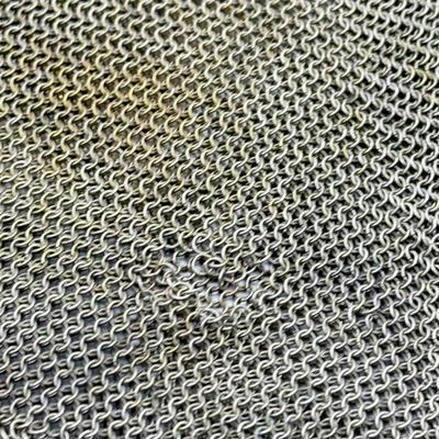 LOT 217J: Antique Mesh Link Chain Mail Handbag w/ Silver Clasp (acid tested)