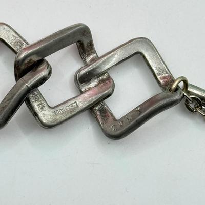 LOT 220J: Heavy Link Denmark Bracelet & Prop Plane Pin