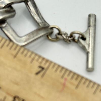 LOT 220J: Heavy Link Denmark Bracelet & Prop Plane Pin