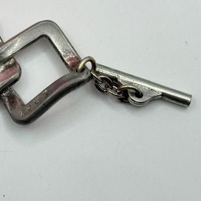 LOT 220J: Heavy Link Denmark Bracelet & Prop Plane Pin