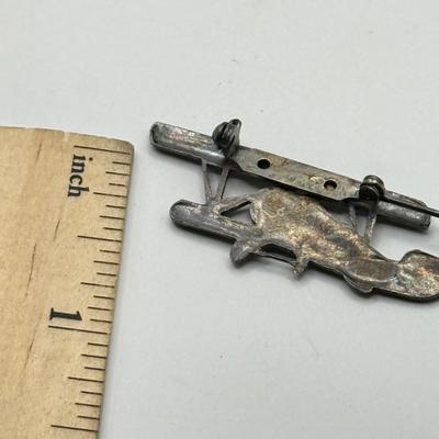 LOT 220J: Heavy Link Denmark Bracelet & Prop Plane Pin