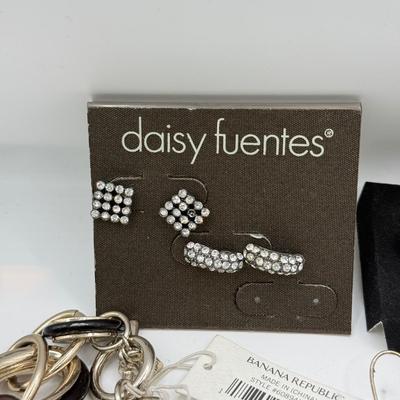 LOT 223J: Collection of Pierced Earrings, Bracelet & Ring