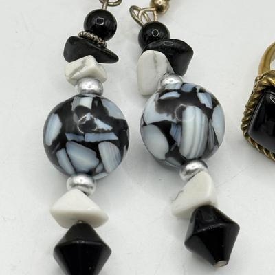 LOT 223J: Collection of Pierced Earrings, Bracelet & Ring