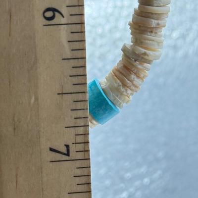 LOT 224J: Turquoise & Shell NEcklace, New House & Silver Forest Pierced Earrings, Turquoise Heart Earrings, Dream Catcher...