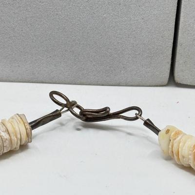 LOT 224J: Turquoise & Shell NEcklace, New House & Silver Forest Pierced Earrings, Turquoise Heart Earrings, Dream Catcher...