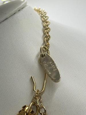 LOT 225J: Vintage Whiting & Davis Goldtone Mesh Tie Necklace w/ Matching Earrings