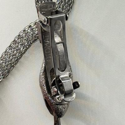 LOT 231J: Lucky Brand Cuff Bracelet, Magnolia Jewelry NWT & Mesh Snake Necklace made in France