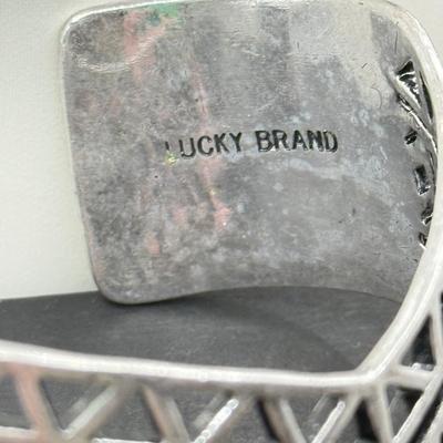 LOT 231J: Lucky Brand Cuff Bracelet, Magnolia Jewelry NWT & Mesh Snake Necklace made in France