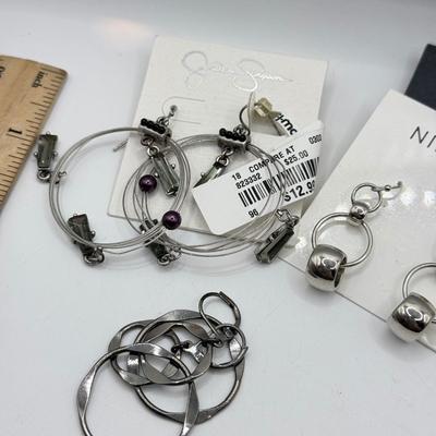 LOT 234J: Collection of Drop Pierced Earrings: Loft, Nine West, Avenue & More