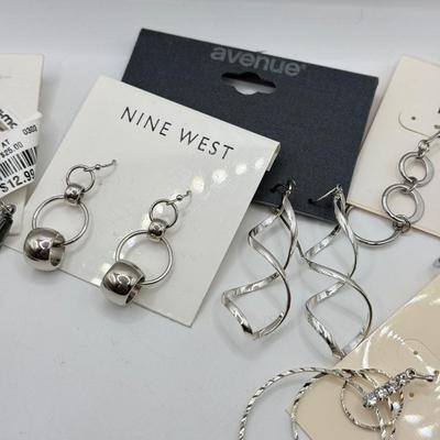 LOT 234J: Collection of Drop Pierced Earrings: Loft, Nine West, Avenue & More