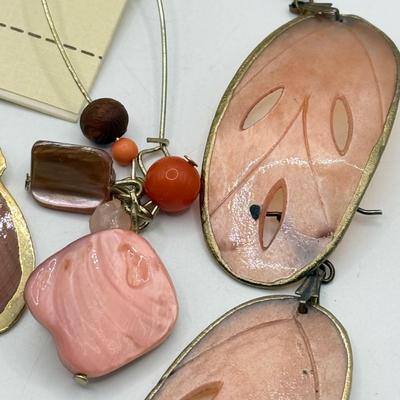 LOT 236J: Sonoma Shell Earrings NWT, Abalone Pink Oval Earrings, Pink Shell Charms & More