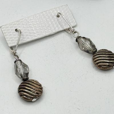 LOT 239L: 32" Long Bell Chain Belt w/ Earrings, Vintage Hair Accessories & More