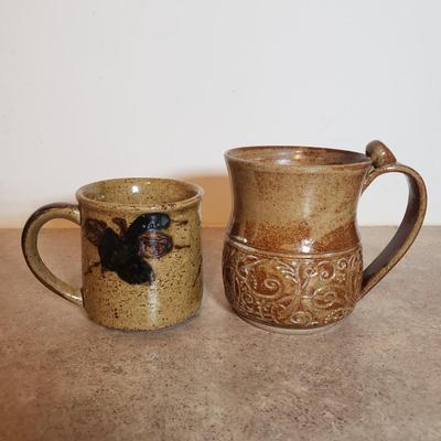 LOT 241K: Burnt Mill Potters, Monroe Salt Works, Signed Pottery Mugs & More