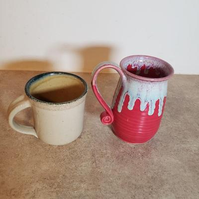 LOT 241K: Burnt Mill Potters, Monroe Salt Works, Signed Pottery Mugs & More