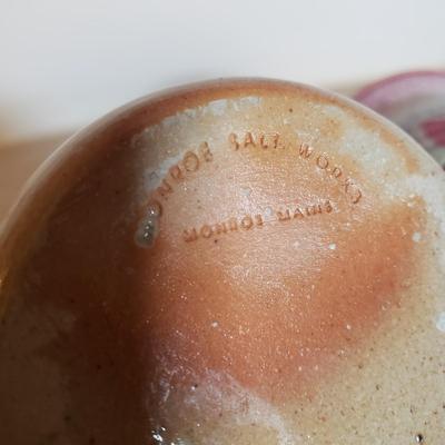 LOT 241K: Burnt Mill Potters, Monroe Salt Works, Signed Pottery Mugs & More