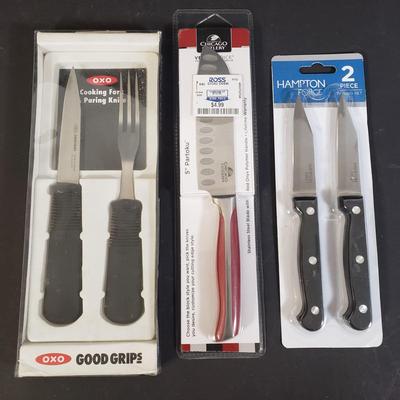 LOT 243L: New in Box Kitchen Items & Knives with Extraklasse German Knife Set