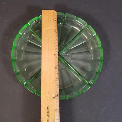 LOT 245K: Uranium Glass Divided Dish