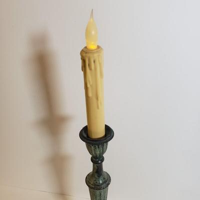 LOT 248L: Iron Rocking Horse & Reindeer Sculptures, Brass Lamp & More