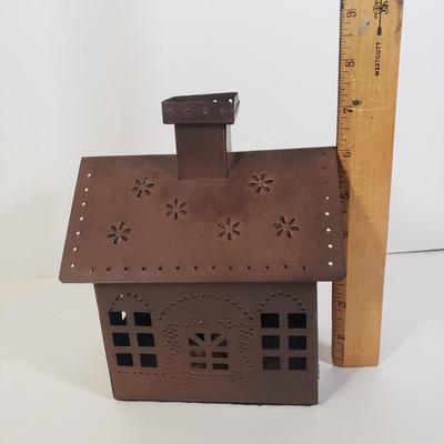 LOT 248L: Iron Rocking Horse & Reindeer Sculptures, Brass Lamp & More