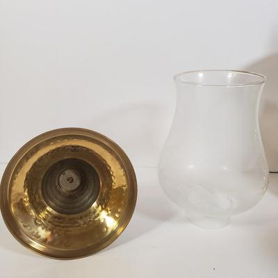 LOT 249L: Virginia Metalcrafters Spiked Candlestick, Brass Reflector Candle Holder, Wooden Spool Candlestick Lamp & More