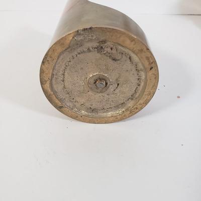 LOT 249L: Virginia Metalcrafters Spiked Candlestick, Brass Reflector Candle Holder, Wooden Spool Candlestick Lamp & More