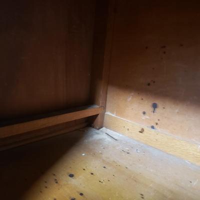 LOT 251F: Antique Wooden Sideboard-Painted & Distressed