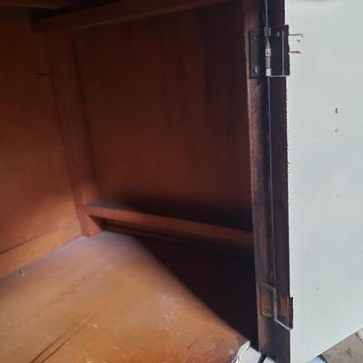 LOT 251F: Antique Wooden Sideboard-Painted & Distressed