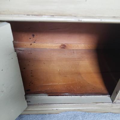 LOT 251F: Antique Wooden Sideboard-Painted & Distressed