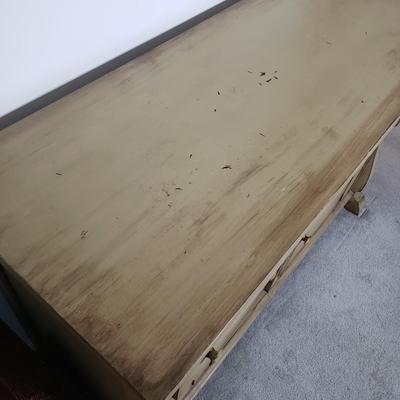 LOT 251F: Antique Wooden Sideboard-Painted & Distressed