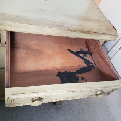 LOT 251F: Antique Wooden Sideboard-Painted & Distressed