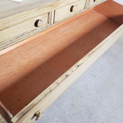 LOT 251F: Antique Wooden Sideboard-Painted & Distressed