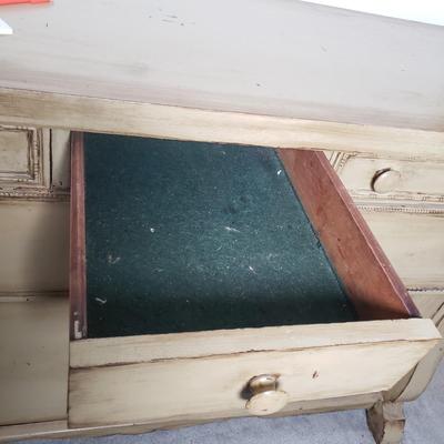 LOT 251F: Antique Wooden Sideboard-Painted & Distressed