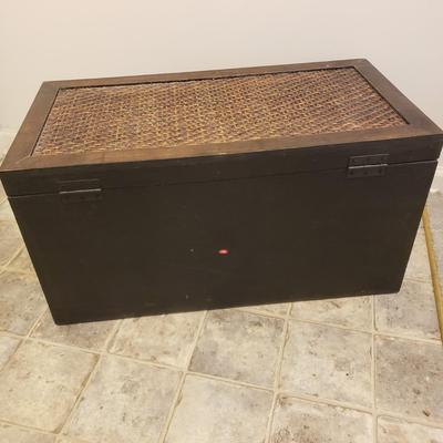 LOT 254M: Wicker Style Storage Trunk