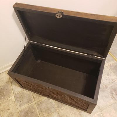 LOT 254M: Wicker Style Storage Trunk